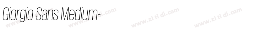 Giorgio Sans Medium字体转换